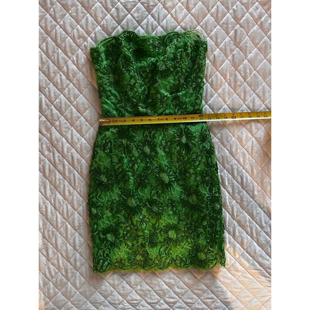 RUNWAY 1992 - Vintage Lime Green dress size M Michael Kors - Picture 5 of 9